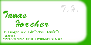 tamas horcher business card